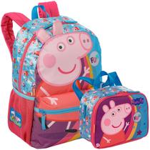 Kit Mochila Escolar E Lancheira Infantil Peppa Pig Sestini