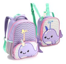 Kit Mochila Escolar e Lancheira Térmica Zoop Seanite Baleia Kit Mochila Escolar e Lancheira Térmica Zoop Seanite Baleia