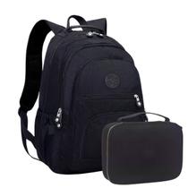 Kit Mochila Escolar Espaçosa Alça Acolchoada Moderna Juvenil Bolsa Espaçosa Juvenil Casual Grande Costa reforçada Resistente