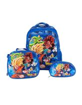 Kit mochila escolar estojo dragon ball z e lancheira