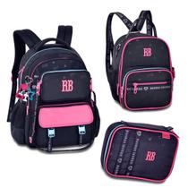 Kit mochila escolar feminina com lancheira e estojo Rebecca Bom Bom Original Kit mochila escolar feminina com lancheira e estojo Rebecca Bom Bom Original