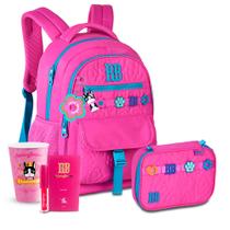 Kit Mochila Escolar Feminina Rebecca Bonbon Estojo Grande RB