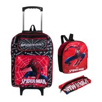 Kit Mochila Escolar Grande Com Rodinha Personagens Com Lancheira