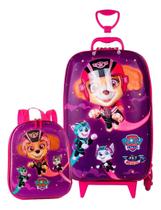 Kit Mochila Escolar Infantil 3d Patrulha Canina Skye Jet Kit Mochila Escolar Infantil 3d Patrulha Canina Skye Jet