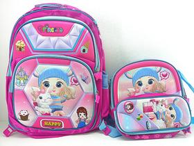 Kit Mochila Escolar Infantil Com Estampa 3d Happy Princess