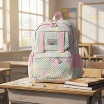 Kit Mochila Escolar Infantil Costas Com Estojo E Lancheira