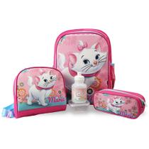 Kit Mochila Escolar Infantil Costas G Gatinha Marie Pink