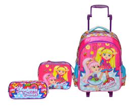 Kit Mochila Escolar Infantil Feminina Love Friends