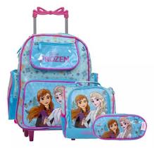 Kit Mochila Escolar Infantil Frozen 2 Elsa E Anna C Rodinha