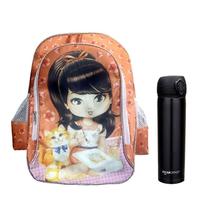 Kit Mochila Escolar Infantil Jolie Morena e Garrafa de Água 97826 400ml Preta - ABCD Kit Mochila Escolar Infantil Jolie Morena e Garrafa de Água 97826 400ml Preta - ABCD