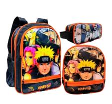 Kit Mochila Escolar Infantil Lancheira Naruto