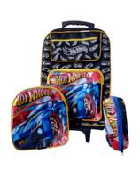 Kit Mochila Escolar Infantil Lancheira Rodinha Hot Wheels - sem marcas