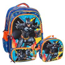 Kit Mochila Escolar Infantil Menino Espaçosa Resistente