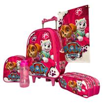 Kit Mochila Escolar Infantil Patrulha Canina Rodinha Lancheira Témica Estojo Duplo Toalha e Garrafinha Kit Mochila Escolar Infantil Patrulha Canina Rodinha Lancheira Témica Estojo Duplo Toalha e Garrafinha
