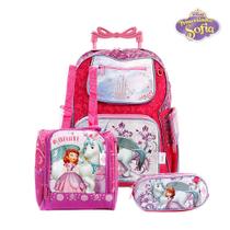 Kit Mochila Escolar Infantil Princesinha Sofia Disney Com Rodinhas