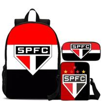 Kit Mochila Escolar Infantil São Paulo Lancheira E Estojo Kit Mochila Escolar Infantil São Paulo Lancheira E Estojo