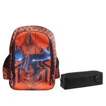 Kit Mochila Escolar Infantil Spider Man e Estojo Académie Preto - ABCD Kit Mochila Escolar Infantil Spider Man e Estojo Académie Preto - ABCD