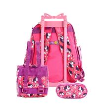 Kit Mochila Escolar Infantil Unicórnio Emoji Rosa Com Rodinhas Kit Mochila Escolar Infantil Unicórnio Emoji Rosa Com Rodinhas