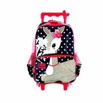 Kit Mochila Escolar Infantil Up4You Petit Bambi Com Rodinhas Kit Mochila Escolar Infantil Up4You Petit Bambi Com Rodinhas