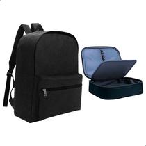 Kit Mochila Escolar Juvenil + Estojo Box 100 Pens Estruturado Porta Lapis