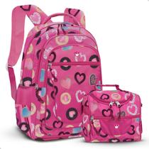 Kit Mochila Escolar Juvenil Grande + Bolsa Térmica Escolar Prática Kit Mochila Escolar Juvenil Grande + Bolsa Térmica Escolar Prática