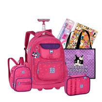 Kit Mochila Escolar Juvenil Rodinhas Com Alças Rebecca Bonbon Original 2026 Kit Mochila Escolar Juvenil Rodinhas Com Alças Rebecca Bonbon Original 2026