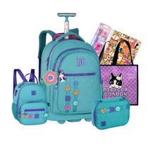 Kit Mochila Escolar Juvenil Rodinhas Com Lancheira Térmica Rebecca Bonbon Original 2026