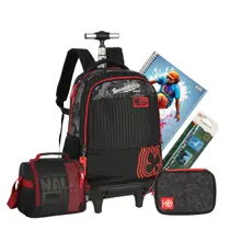 Kit Mochila Escolar Juvenil Rodinhas Enaldinho Original 2026 Kit Mochila Escolar Juvenil Rodinhas Enaldinho Original 2026