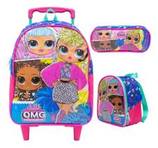 Kit Mochila Escolar Lol Surprise Omg Lancheira Estojo Xeryus