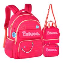 Kit Mochila Escolar Luluca Infantil Juvenil Feminina Kit Mochila Escolar Luluca Infantil Juvenil Feminina