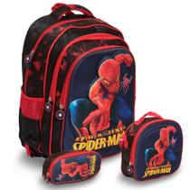 Kit Mochila Escolar Masculina Homem Aranha Alça Costas Kit Mochila Escolar Masculina Homem Aranha Alça Costas