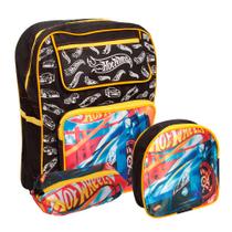 Kit Mochila Escolar Masculina Média Alça Costas 3 Peças