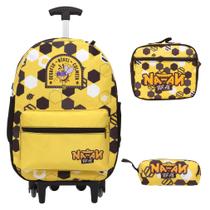 Kit Mochila Escolar Masculina Natan Por Aí Juvenil Rodinhas