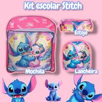 Kit Mochila Escolar Menina Costas Tam P Creche Resistente Kit Mochila Escolar Menina Costas Tam P Creche Resistente