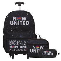 Kit Mochila Escolar Menina Rodinha Now United Fundamental
