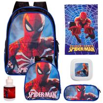 Kit Mochila Escolar Menino Homem Aranha com Itens Toys 2U