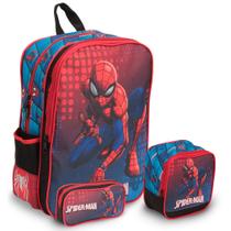 Kit Mochila Escolar Menino Homem Aranha Lancheira Térmica