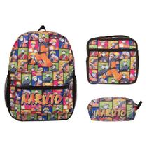 Kit Mochila Escolar Menino Naruto Shippuden Passeio Costas Kit Mochila Escolar Menino Naruto Shippuden Passeio Costas