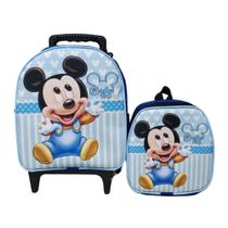 Kit Mochila Escolar Mickey Baby Azul Menino Kit Mochila Escolar Mickey Baby Azul Menino
