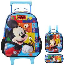 Kit Mochila Escolar Mickey Disney Rodinha Tam G Infantil Kit Mochila Escolar Mickey Disney Rodinha Tam G Infantil