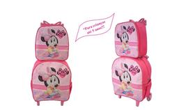 Kit Mochila Escolar Minie Baby Rosa Menina