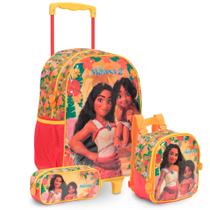 Kit Mochila Escolar Moana 2 Rodinhas Creche Passeio 3 Pçs Kit Mochila Escolar Moana 2 Rodinhas Creche Passeio 3 Pçs