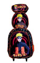 Kit Mochila Escolar Naruto Rodas Lancheira Estojo Lançamento - Dlaysa Kids