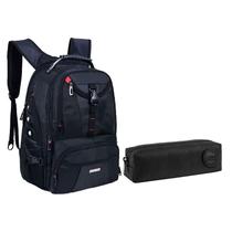 Kit Mochila Escolar Notebook SBDX-2063 e Estojo Académie Preto - Fuseco