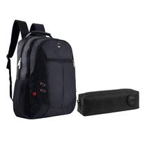 Kit Mochila Escolar Notebook SBFP-6226 e Estojo Académie Preto - Fuseco