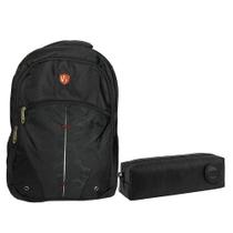 Kit Mochila Escolar Notebook Sbfq7808 E Estojo Académie Preto - Fuseco