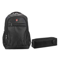 Kit Mochila Escolar Notebook V-1069 E Estojo Académie Preto - Vighs Kit Mochila Escolar Notebook V-1069 E Estojo Académie Preto - Vighs