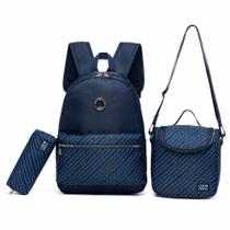 Kit Mochila Escolar Onbongo Lancheira Térmica Estojo Reforçada Kit Mochila Escolar Onbongo Lancheira Térmica Estojo Reforçada