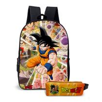 Kit Mochila Escolar Ou Avulsa Anime De Aventura Com Estampa De Poderes Energéticos Para Menino