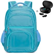 Kit Mochila Escolar Passeio Trabalho Viagens + Fone de Ouvido Via Bluetooth Kit Mochila Escolar Passeio Trabalho Viagens + Fone de Ouvido Via Bluetooth